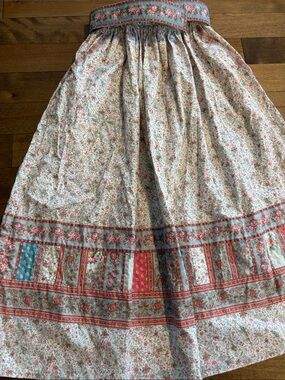 Suttles & Seawinds Bohemian Floral Maxi Skirt in Pink and Blue